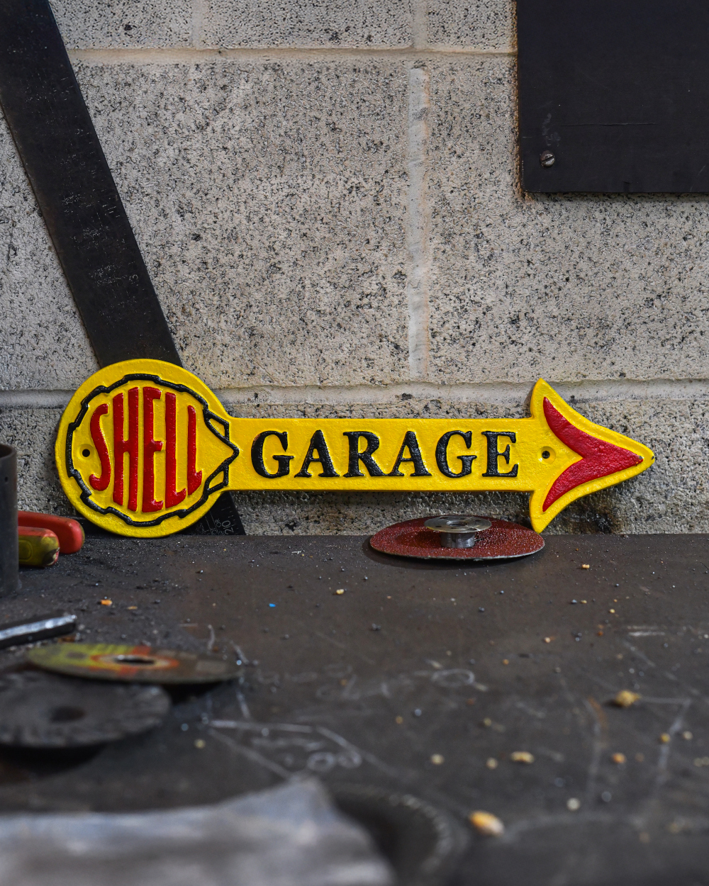 'Shell Garage' Cast Iron Automobilia Sign - 40cm