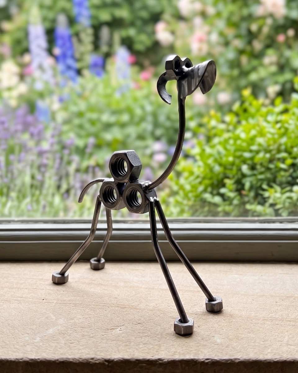 'Sandy' The Camel Scrap Metal Art Sculpture - 8cm