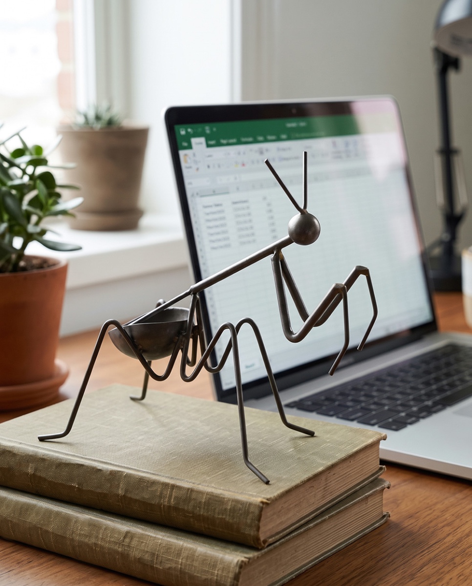 'Flick' The Praying Mantis Scrap Metal Art Sculpture - 16cm