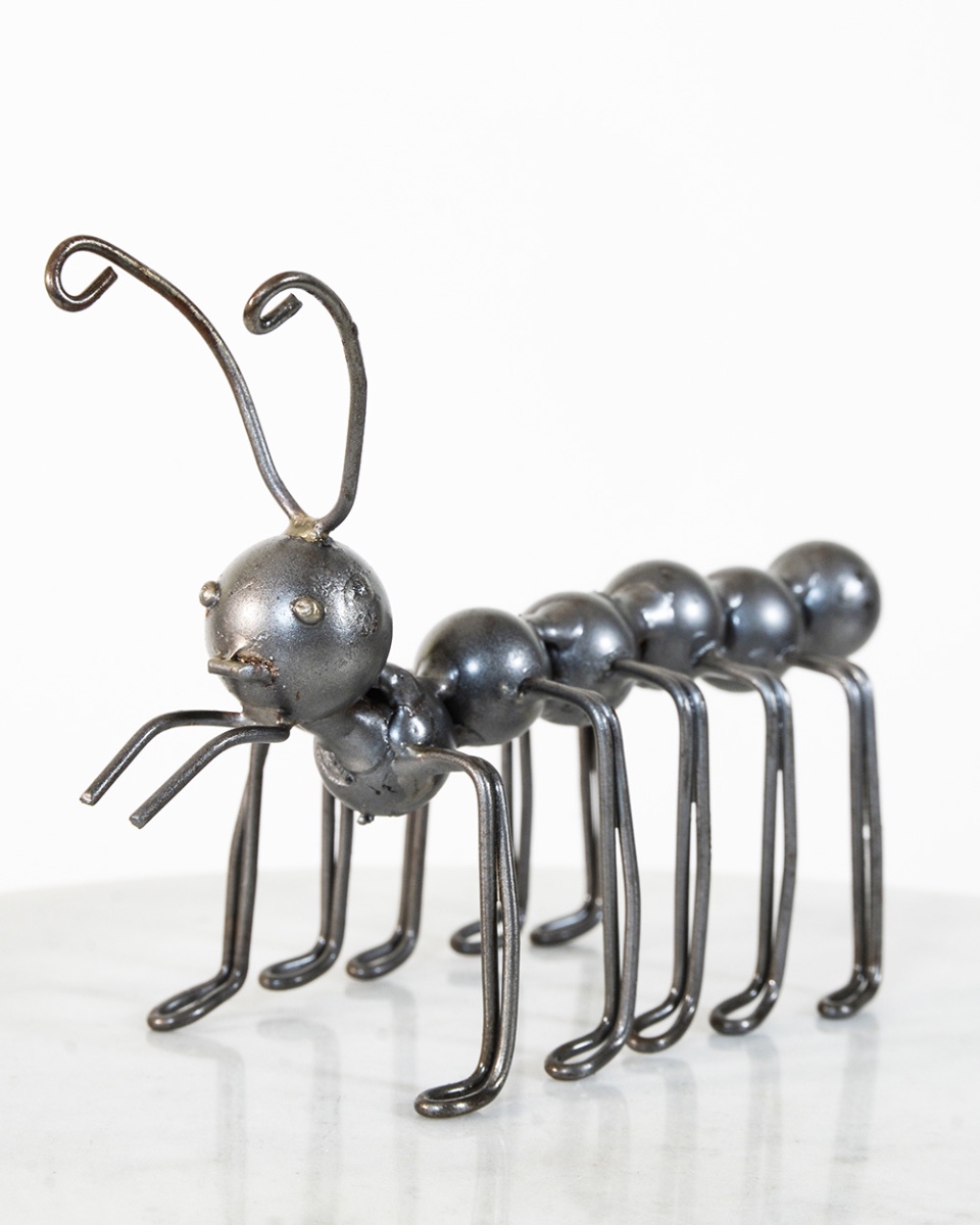 'Wiggly' The Caterpillar Scrap Metal Art Sculpture - 14cm