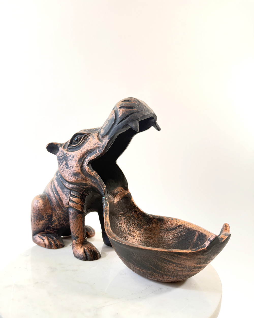 Cast Aluminium Bronze 'Hungry Hippo' Bowl - 34cm