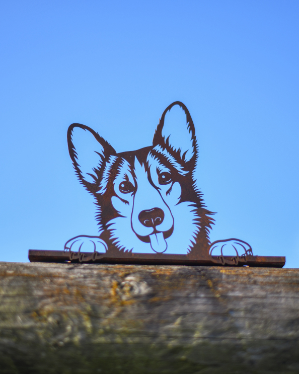 German Shepherd Puppy Fence Topper -…