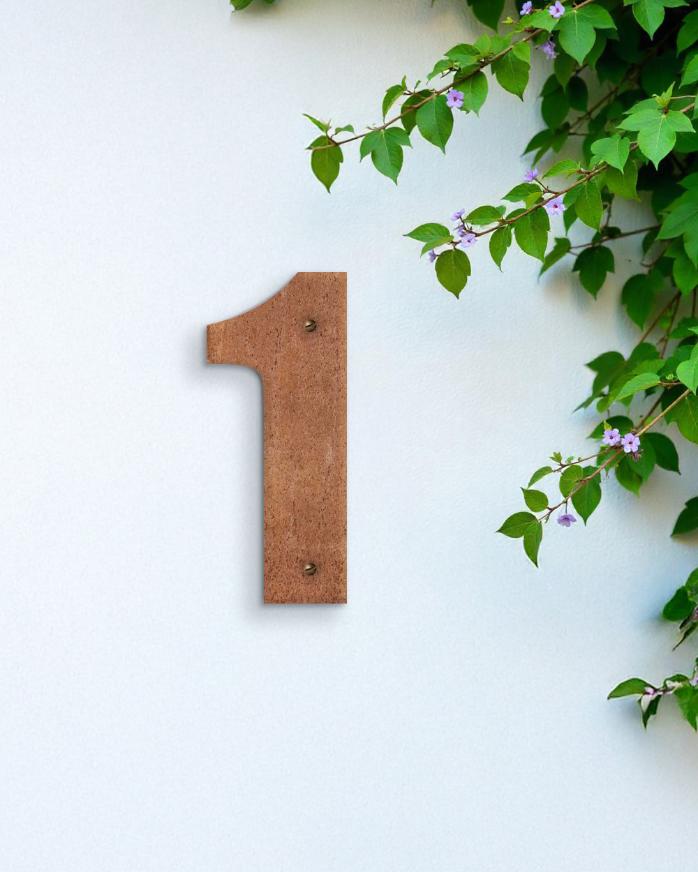 Rustic Steel 'Impact' Screw Fix Number - 5 Inch