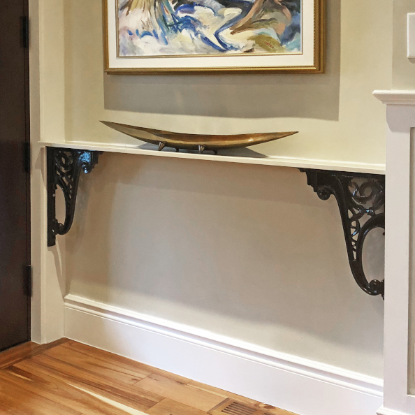 'Celtic' Design Black Shelf Bracket - 30cm x 42cm