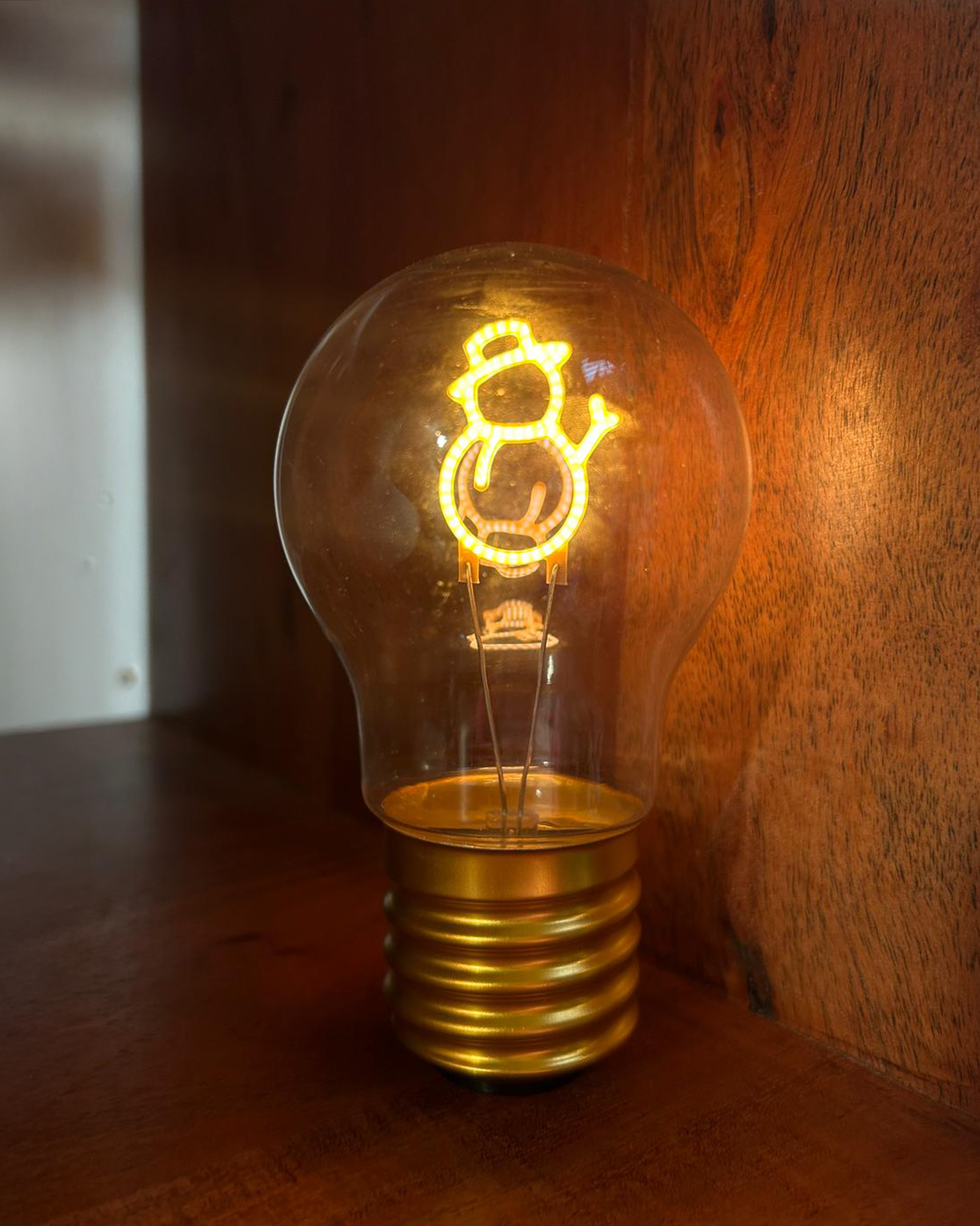 Festive LED Decorative Light Bulb - Snowman