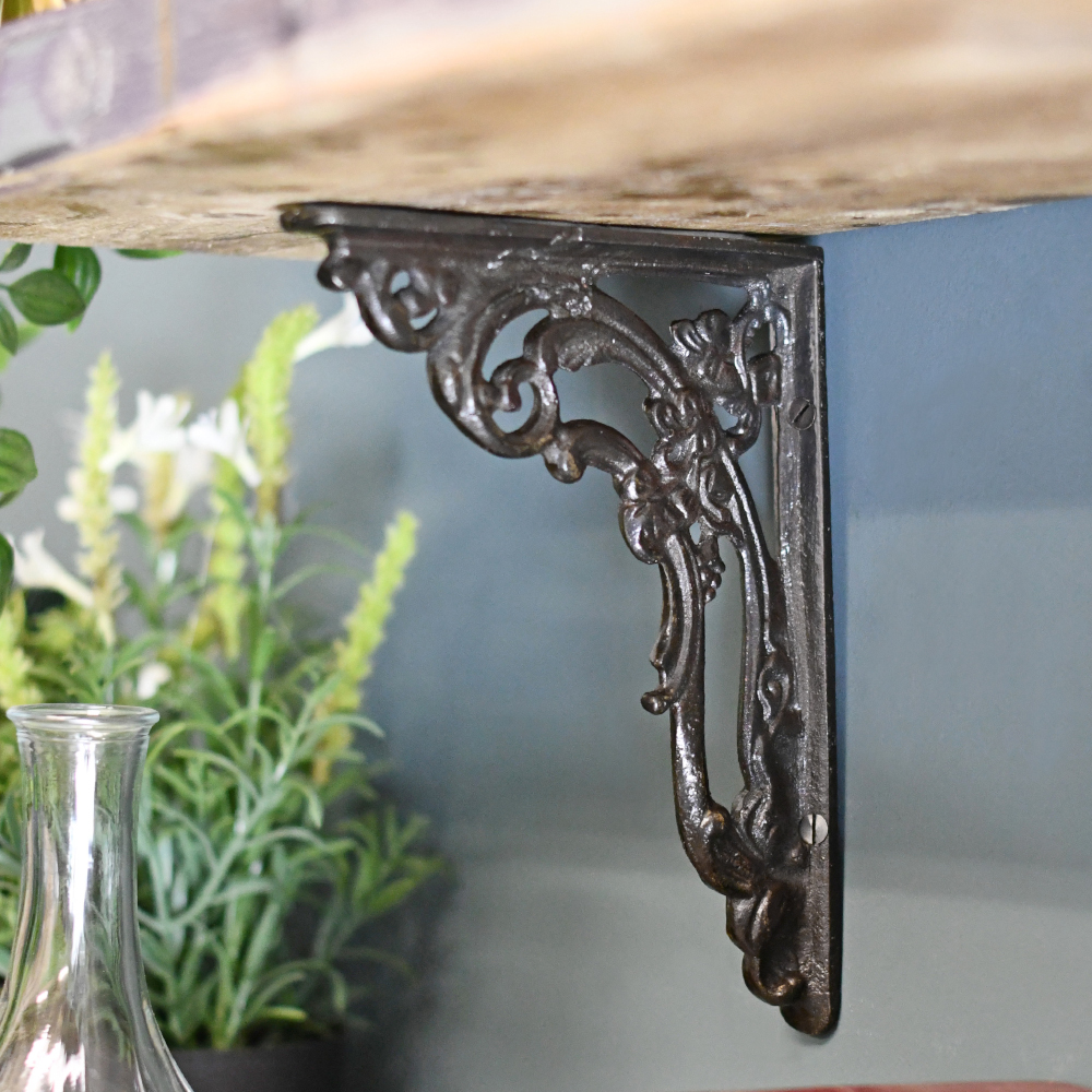 Ornate Cast Iron Shelf Bracket - 21 …