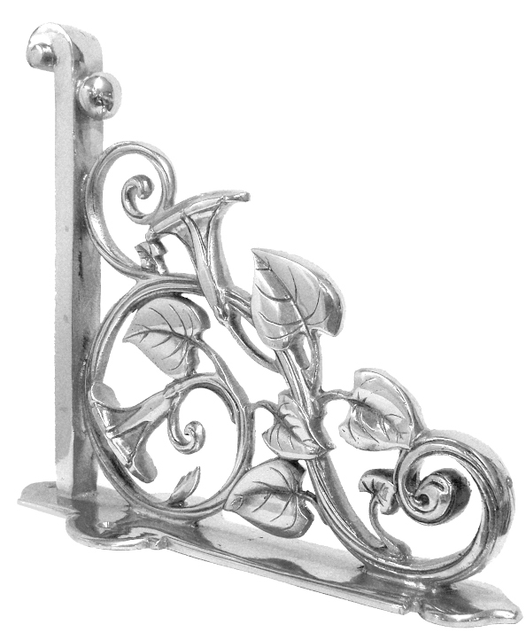Polished Aluminium 'Ivy' Shelf Brack…