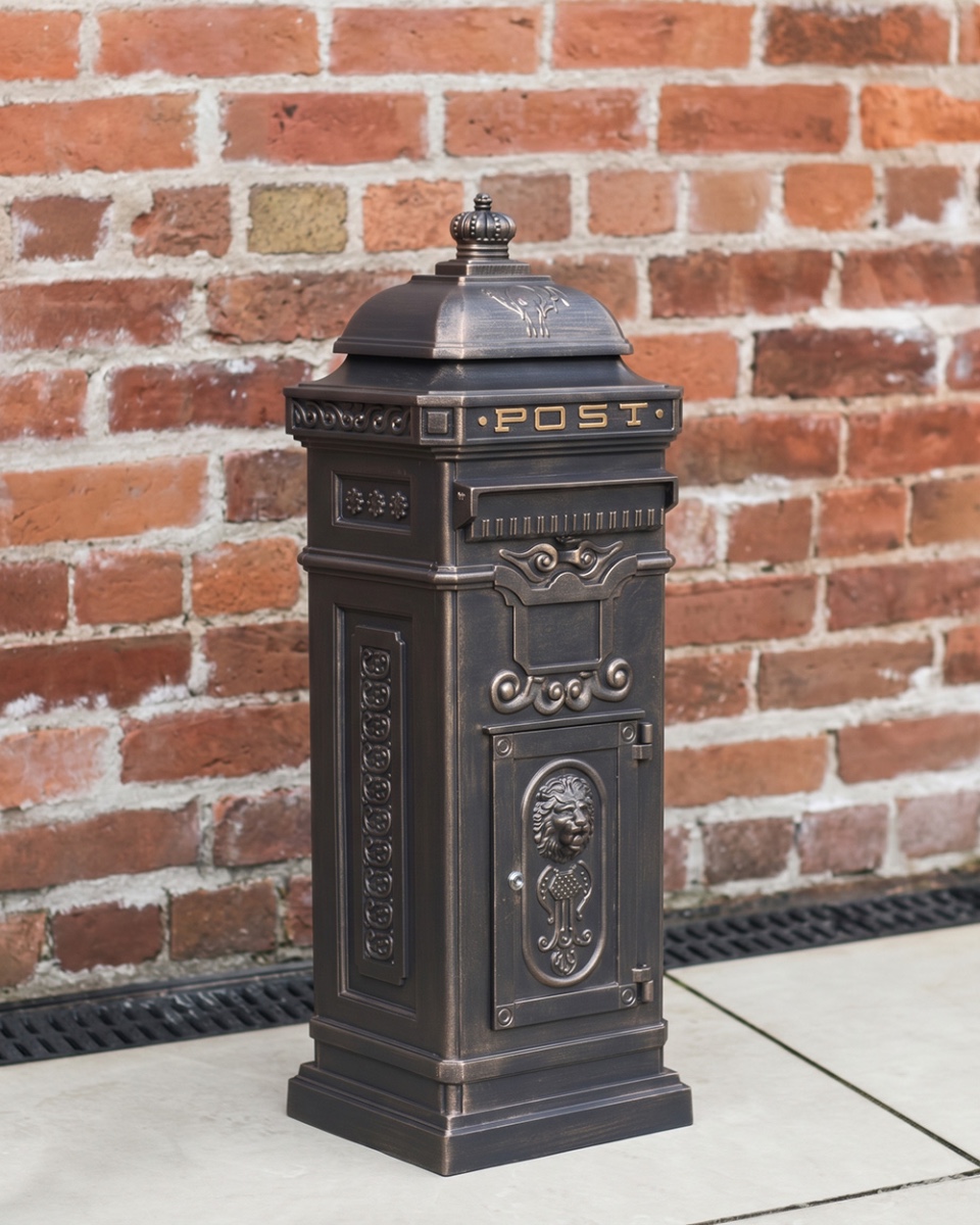 The 'Buckingham' Post Box In Copper