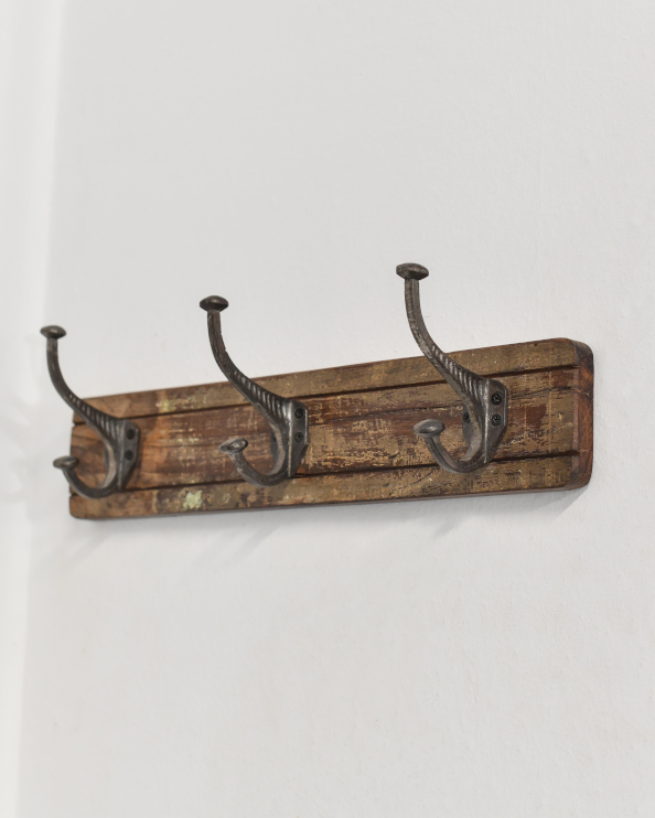 Recycled Wood & Iron Coat Hooks - 3