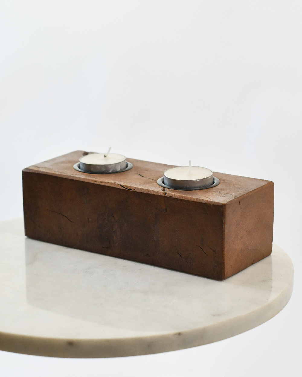 Set Of Two Double Recycled Hardwood …