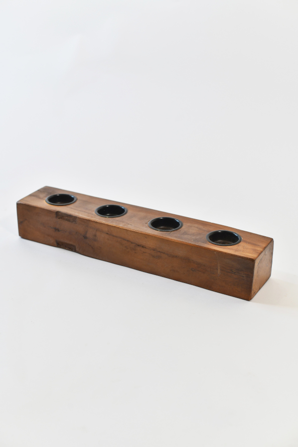 Set Of Two Recycled Hardwood Tealigh…