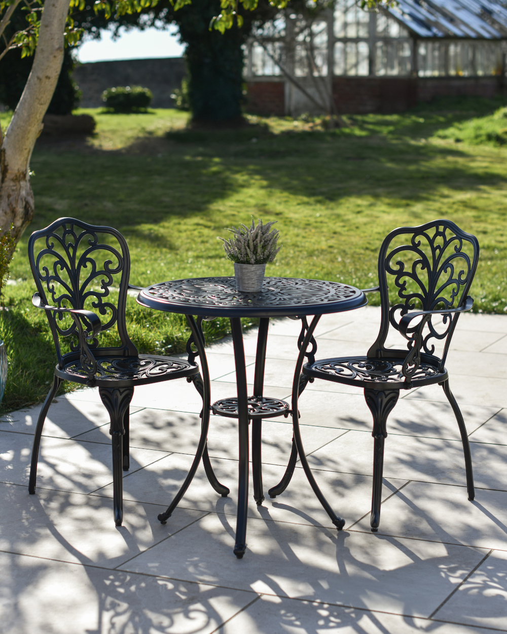 'Buckingam' Two Seater Dining Set In Black