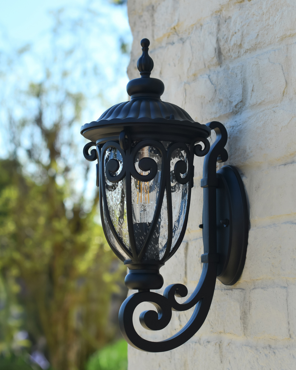 Side Of The Ornate Hungate Garden Wall Light
