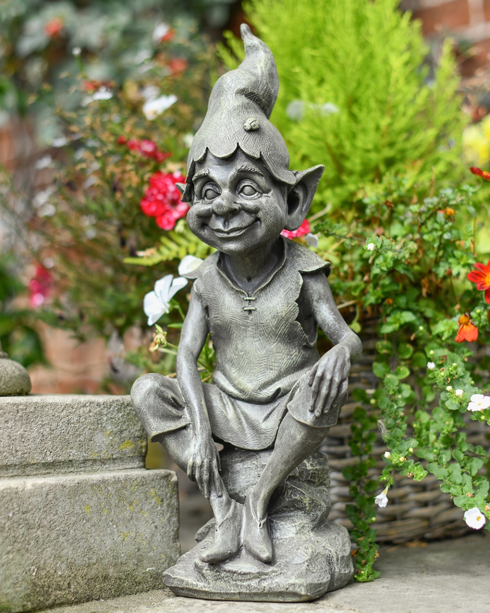 'Mossbit' The Resin Pixie Garden Sculpture - 48cm