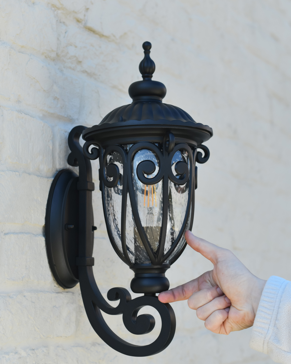 Scale Of The 'Hungate' Garden Wall Light