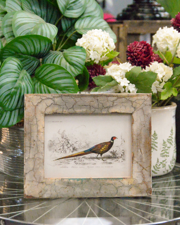 'The Countryside Wanderer' Recycled Wooden Framed Pheasant Artwork - 21 x 2…
