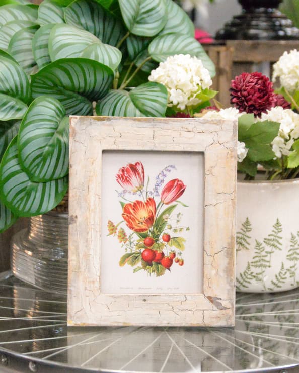 'Botanical Harmony' Recycled Wooden …