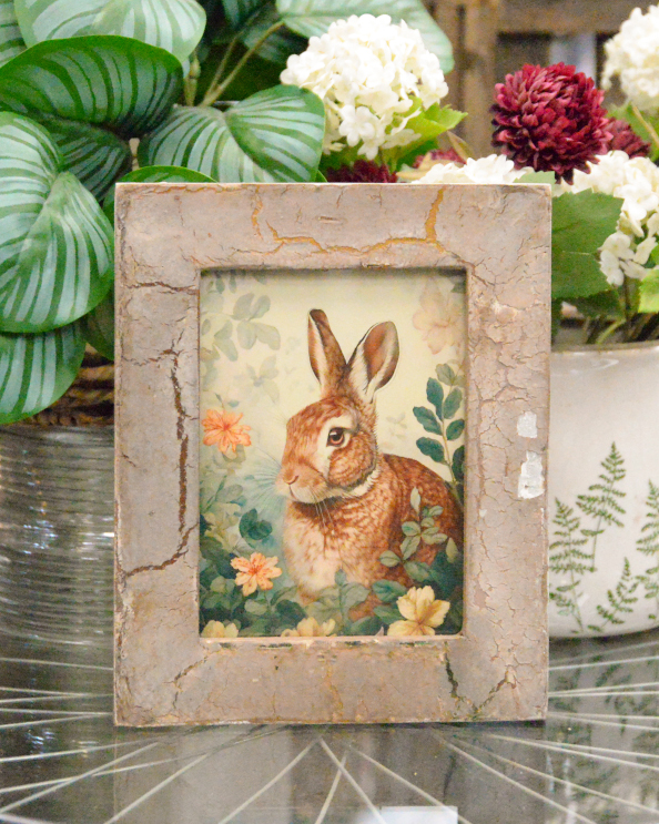 'Bunny In The Bloom' Recycled Wooden…