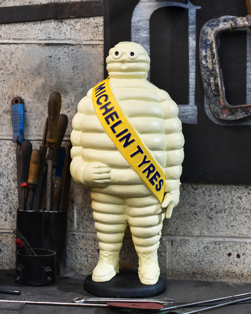Cast Iron Hand Painted 'Michelin Man' Home Ornament - 55cm