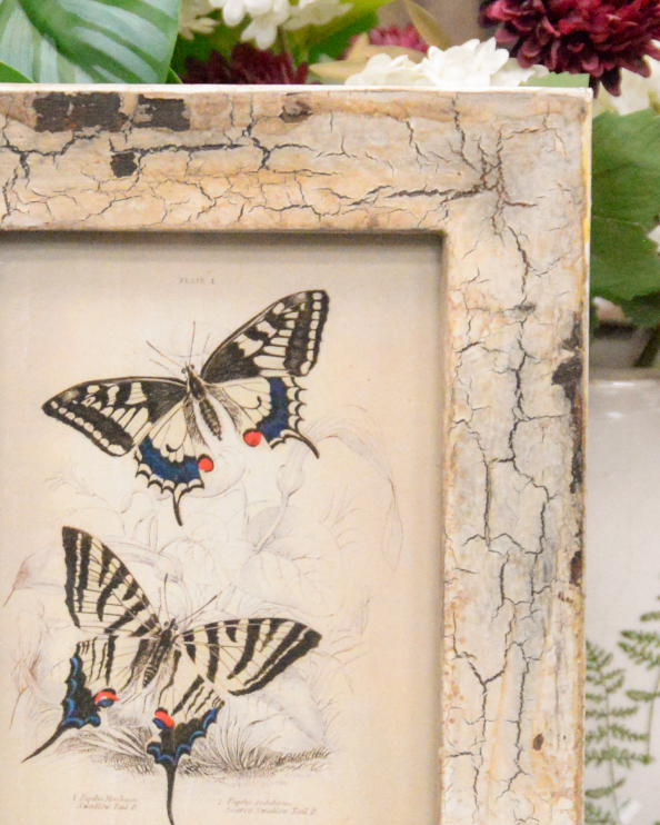 Close Up Of The Distressed Wood Frame