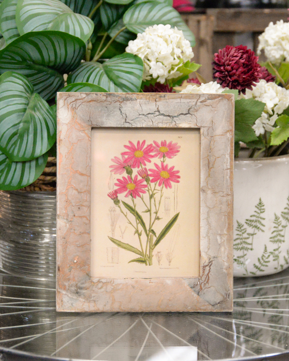 'The Summer Meadow' Recycled Wooden Framed Painted Daisy Artwork - 26 x 21c…
