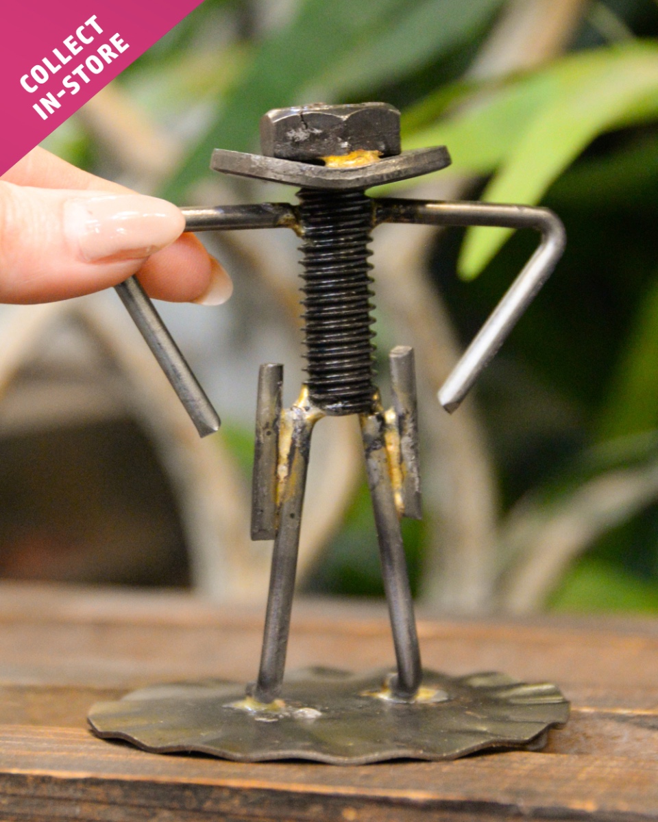 'Colton' The Cowboy Scrap Metal Art Sculpture - 11cm - Collection Only (Cle…