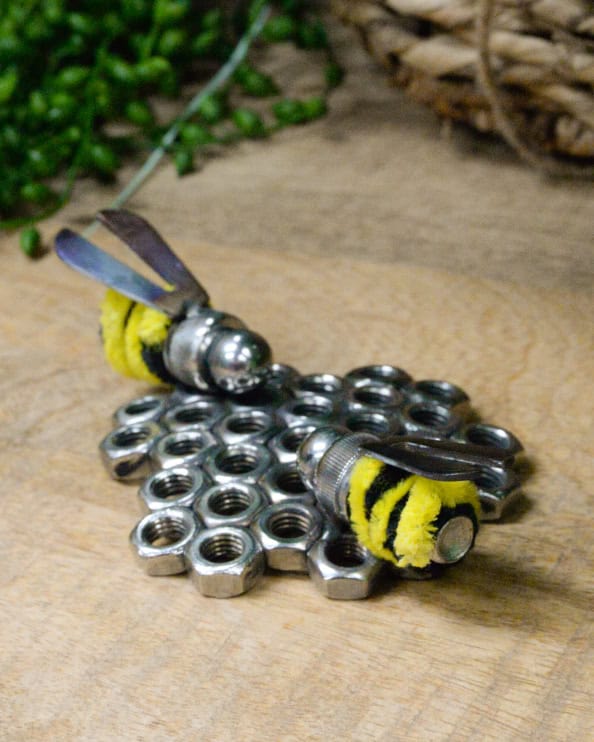 'The Honeycomb' Scrap Metal Art Sculpture
