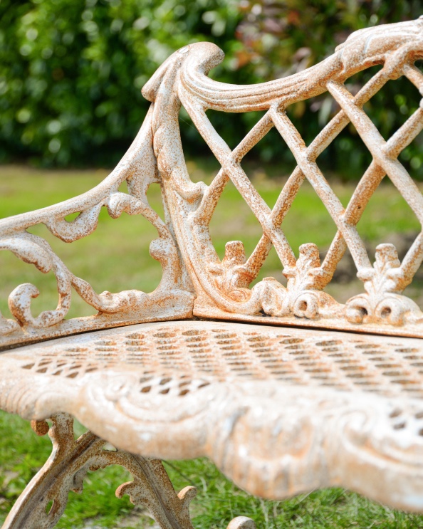 Close Up Of The Victorian Garden Bench