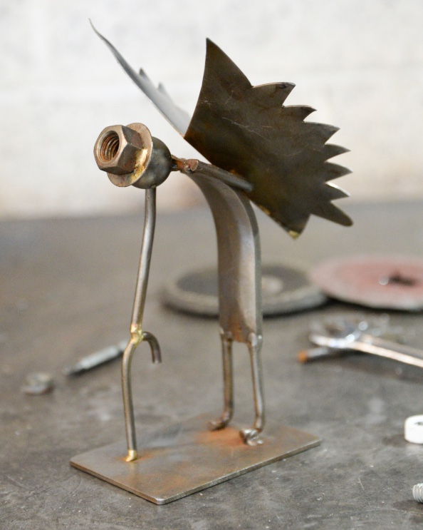 'Grandad Angel' Scrap Metal Art Sculpture