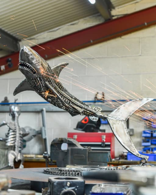 'Ironfin' The Shark Scrap Metal Art …