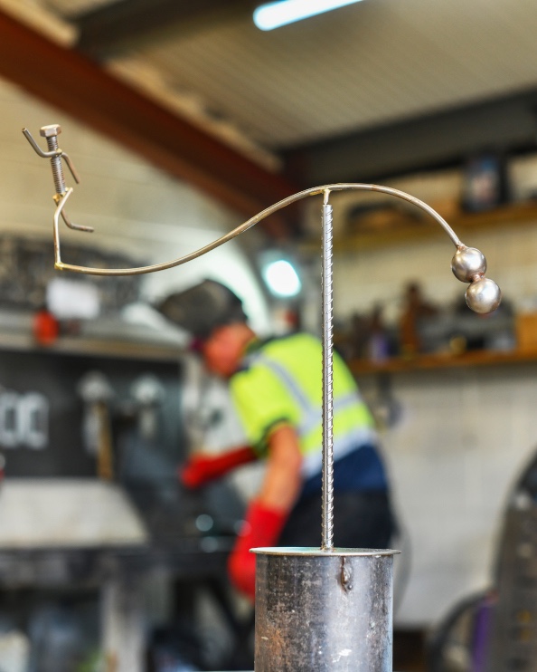 'The Runner' Scrap Metal Kinetic Balance Sculpture