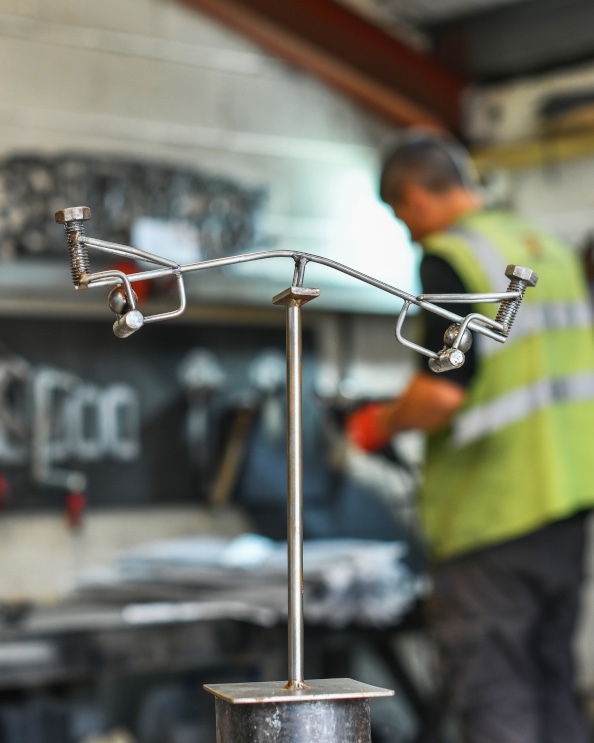 'The Seesaw' Scrap Metal Kinetic Balance Sculpture