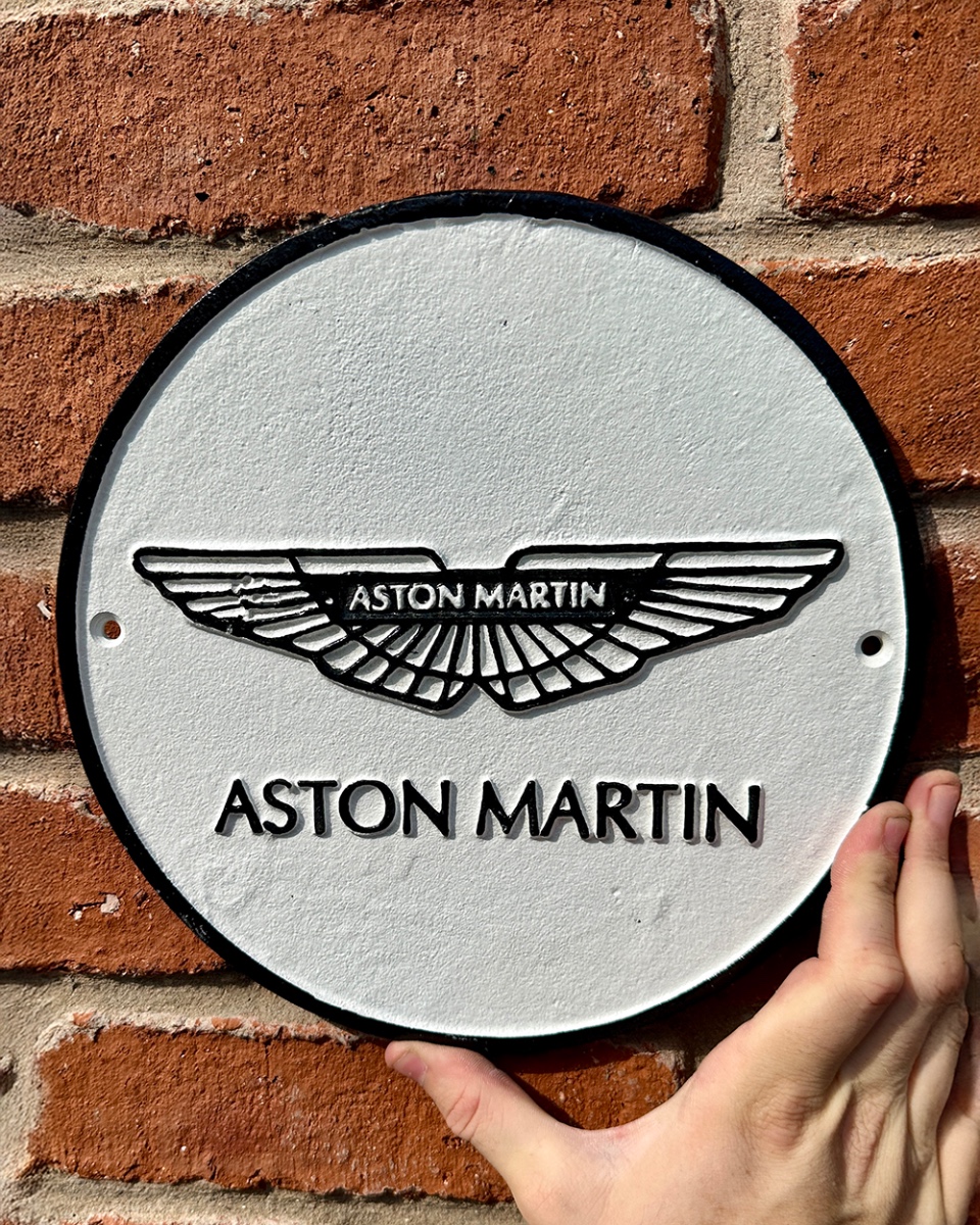 'Aston Martin' Cast Iron Automobilia Sign