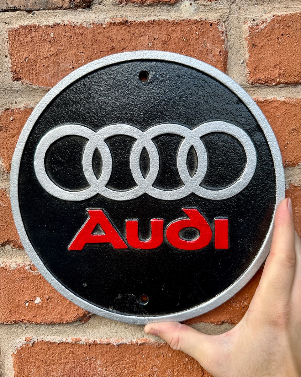 'Audi' Cast Iron Automobilia Sign