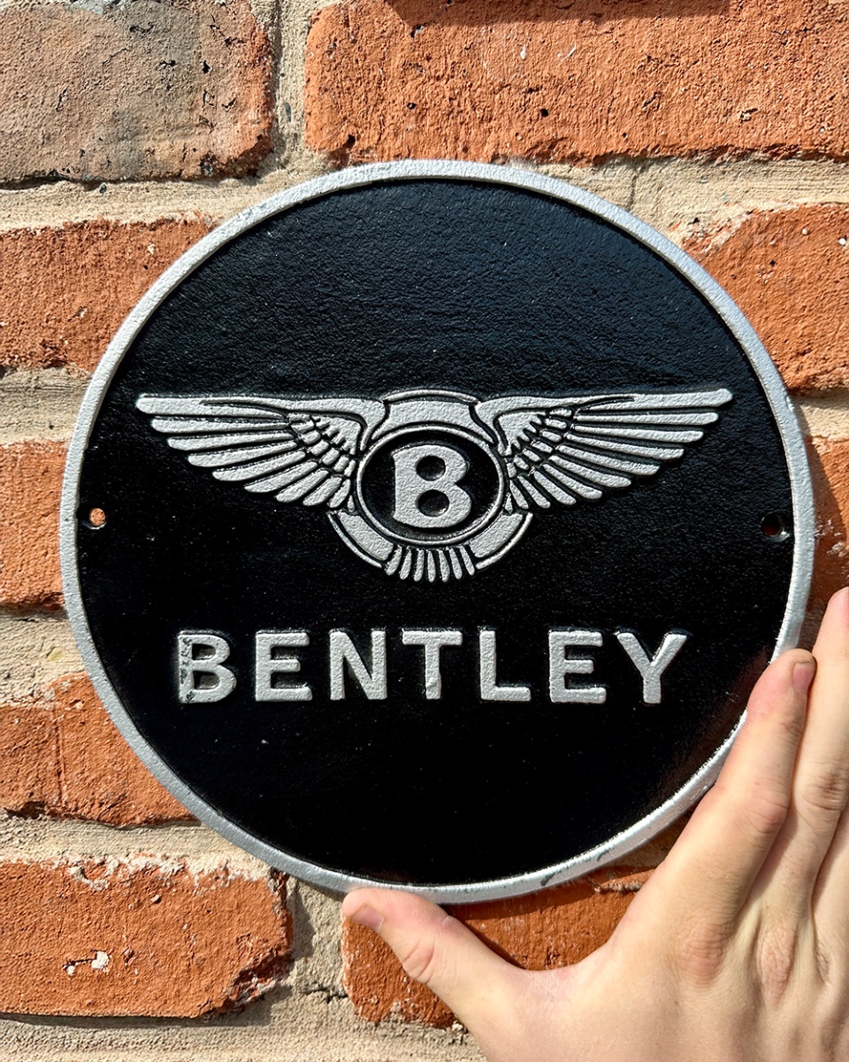 'Bentley' Cast Iron Automobilia Sign