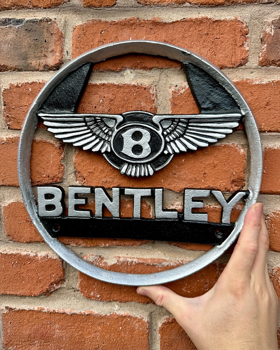 'Bentley' Cast Iron Automobilia Sign - 30cm