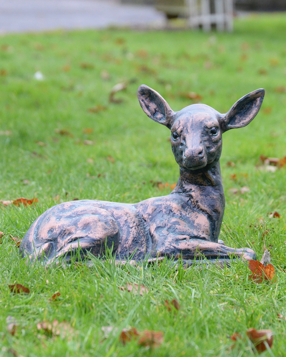 Cast Aluminium Verdigris 'Briar' The Fawn Garden Sculpture