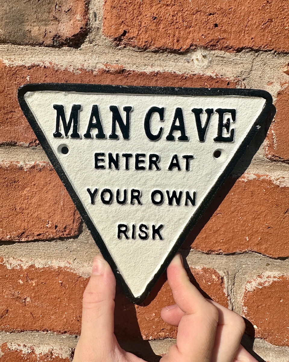 'Enter At Your Own Risk' Cast Iron Humour Sign