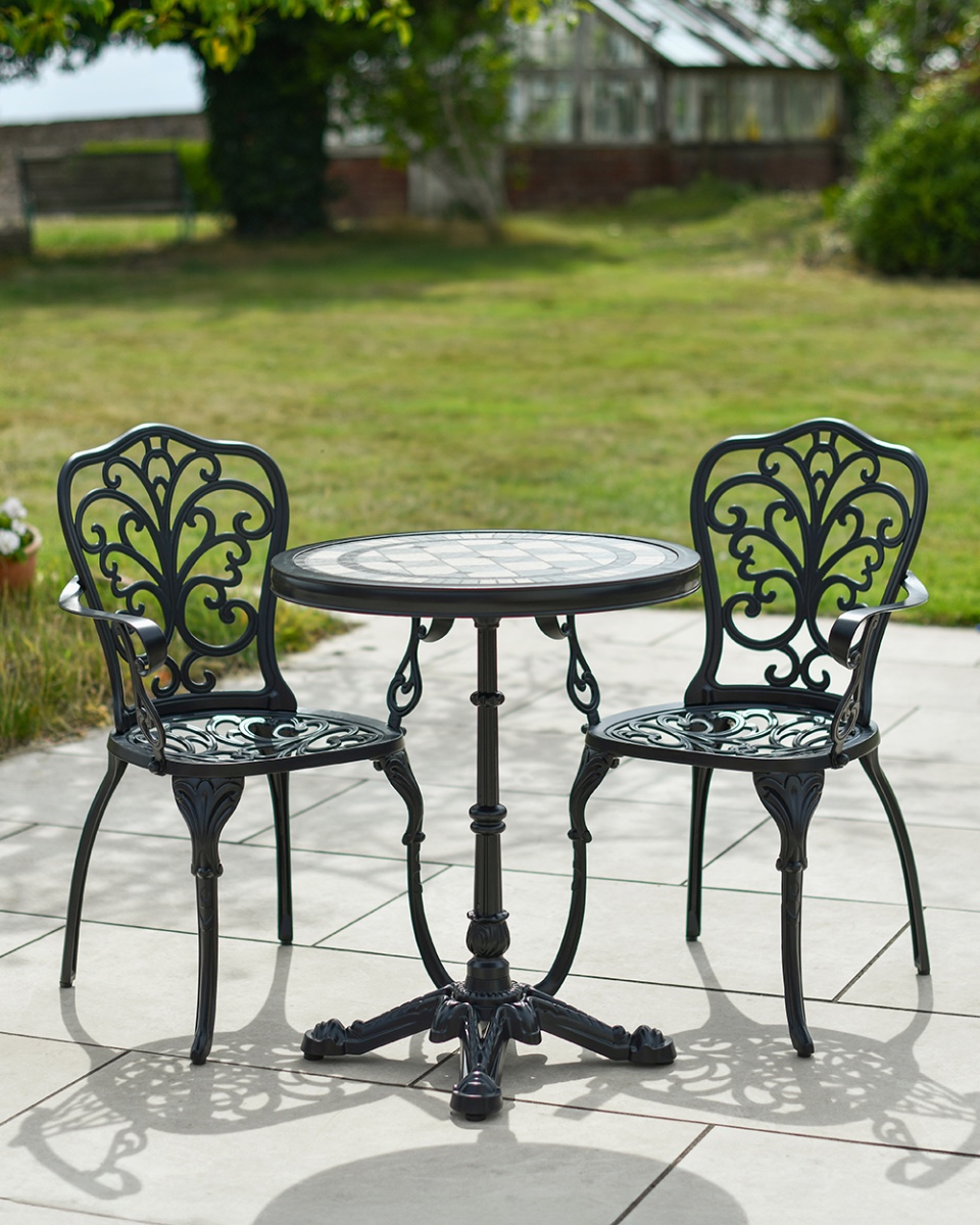 'Fairhaven' Ornate Mosaic Two Seat Bistro Set