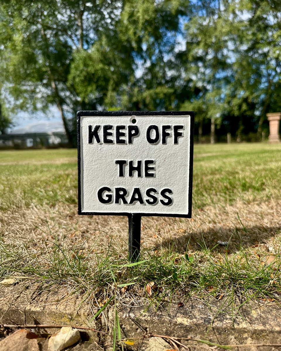 'Keep Off The Grass' Cast Iron Garden Lawn Spike