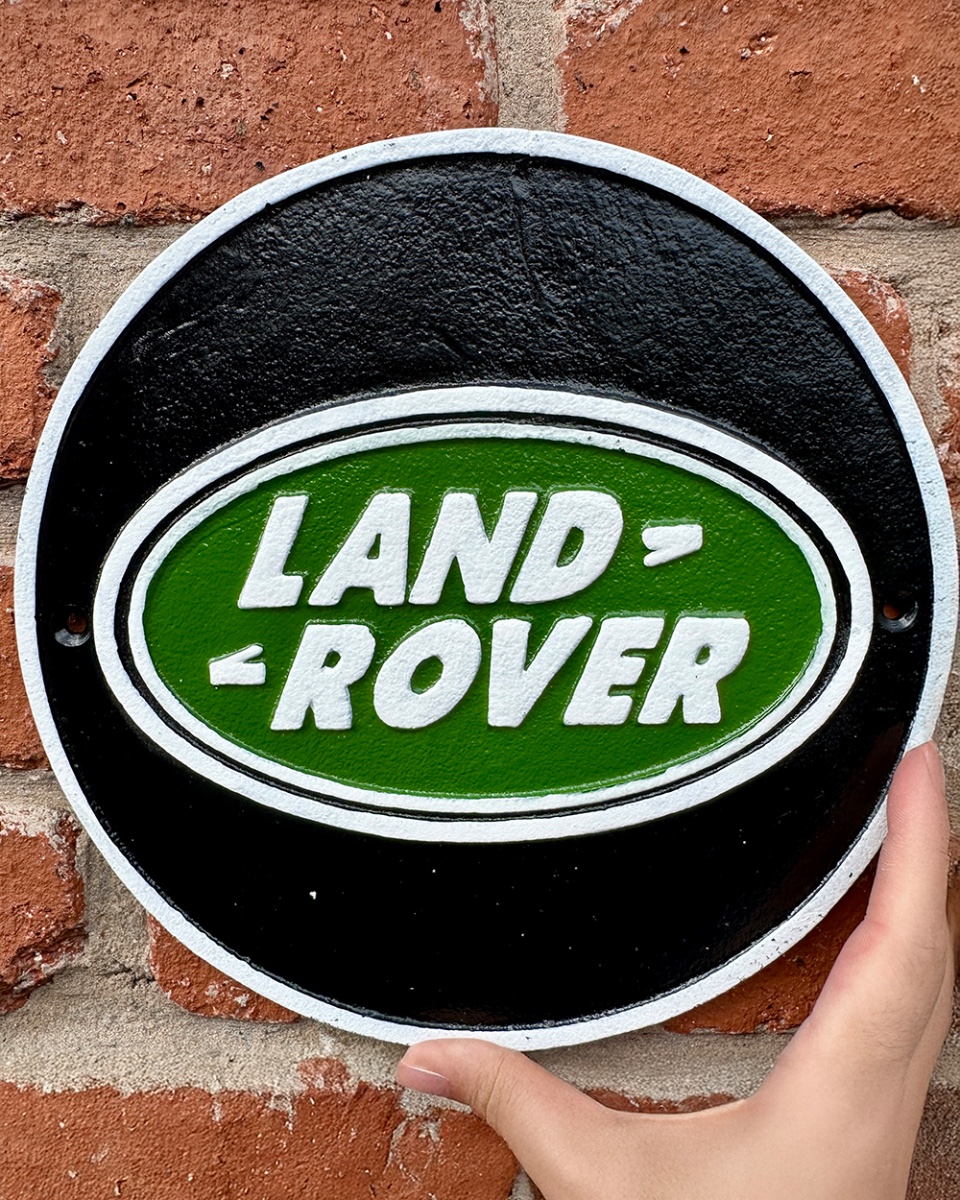 'Land Rover' Cast Iron Automobilia Sign - 24cm