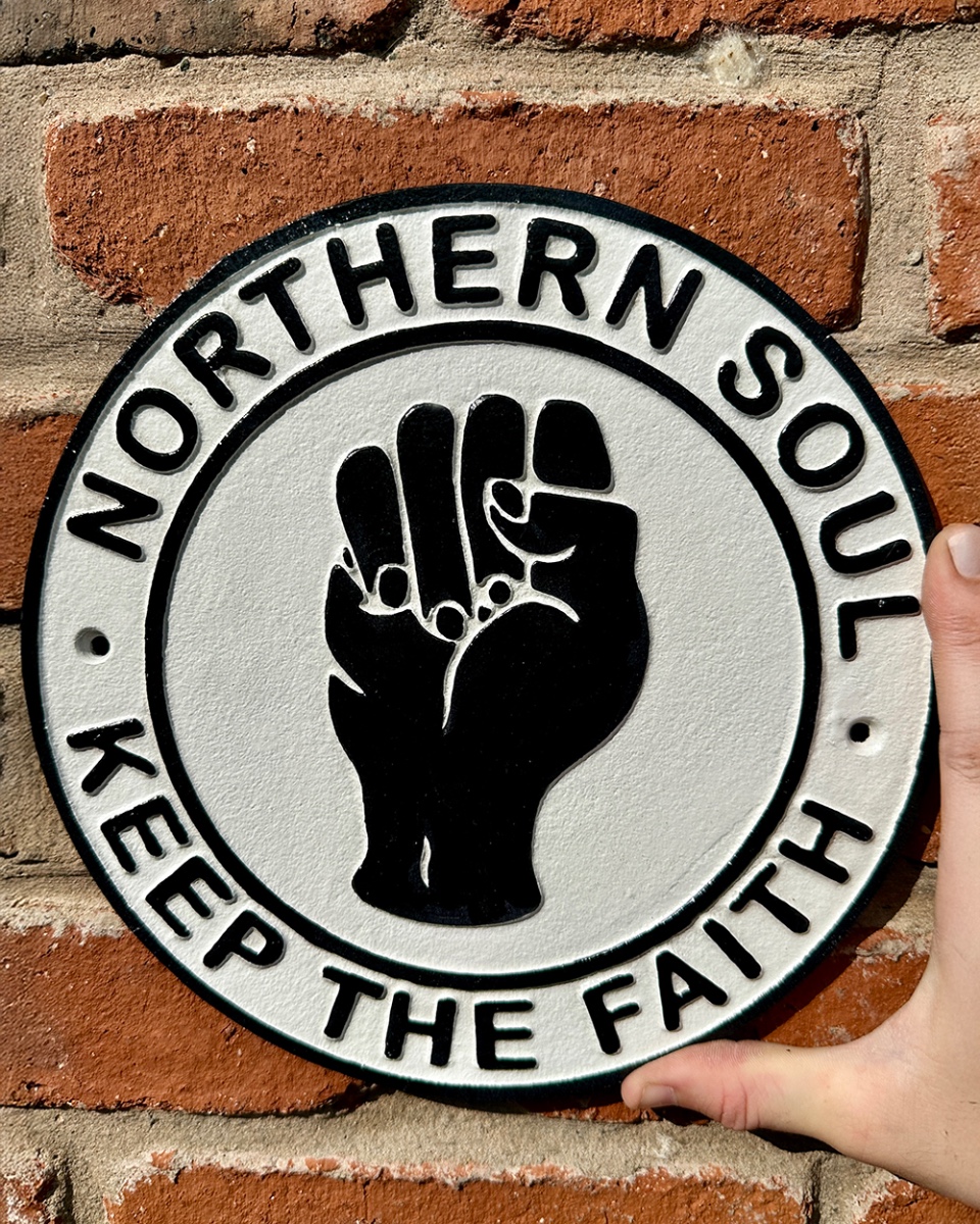 'Northern Soul' Cast Iron Music Sign