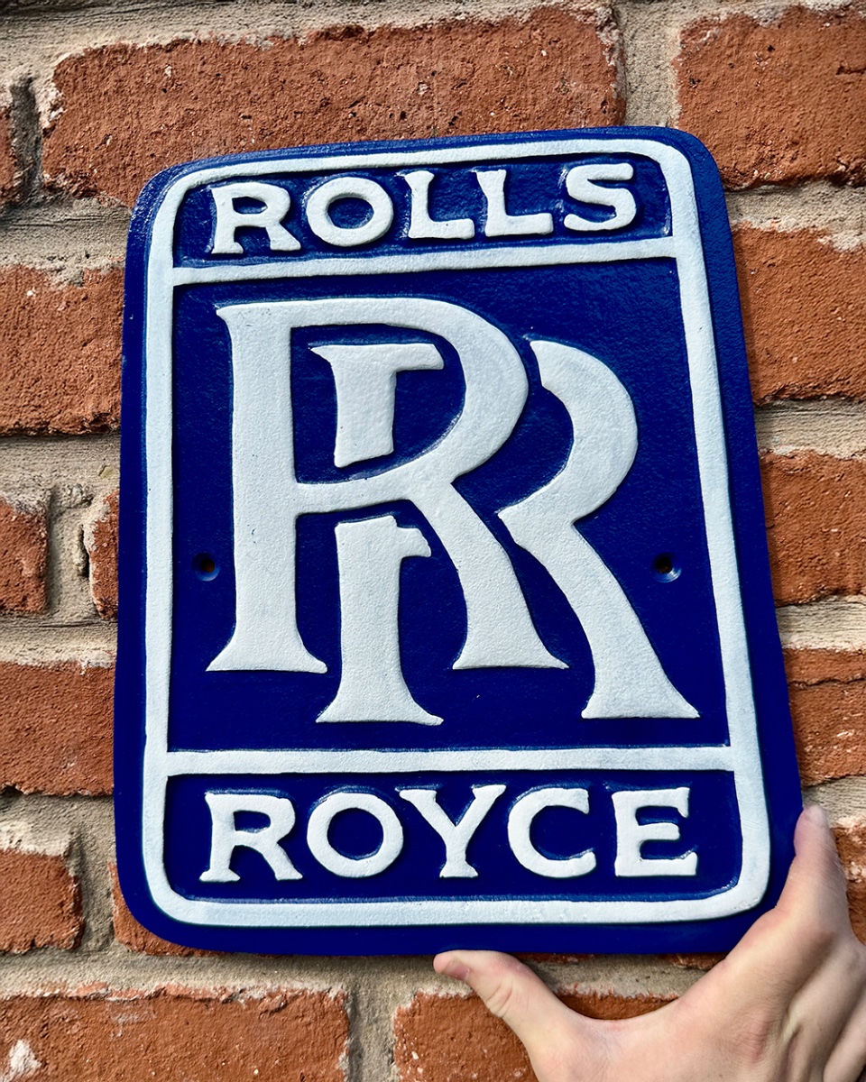 'Rolls Royce' Cast Iron Automobilia Sign - 30cm