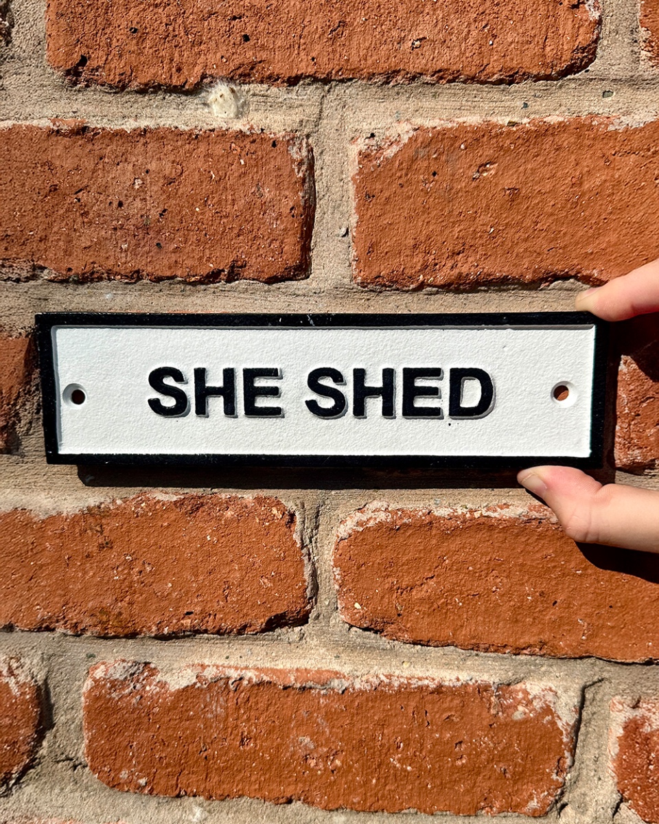 'She Shed' Cast Iron Humour Sign