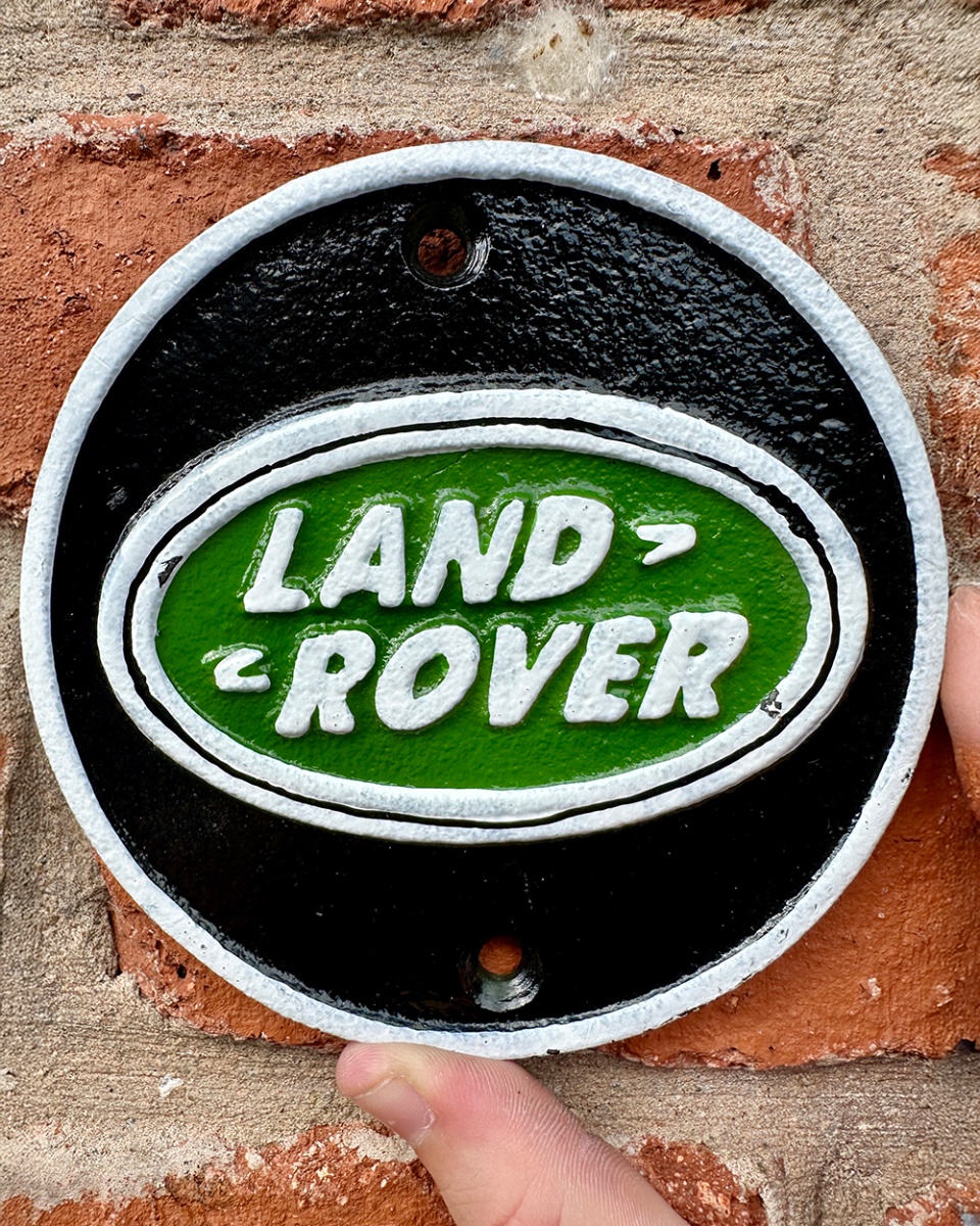 'Land Rover' Cast Iron Automobilia Sign - 12cm