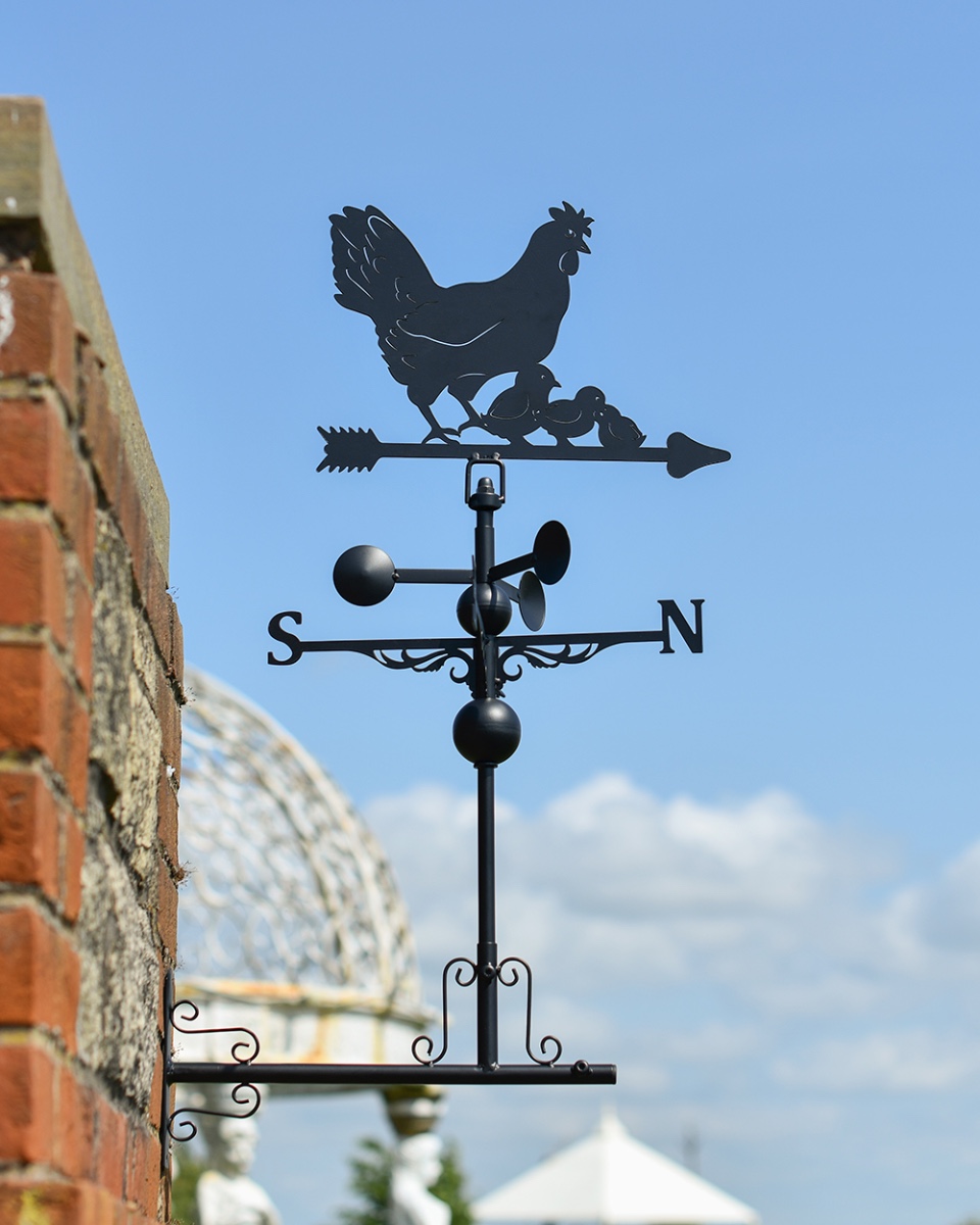 Steel Mother Hen Weathervane