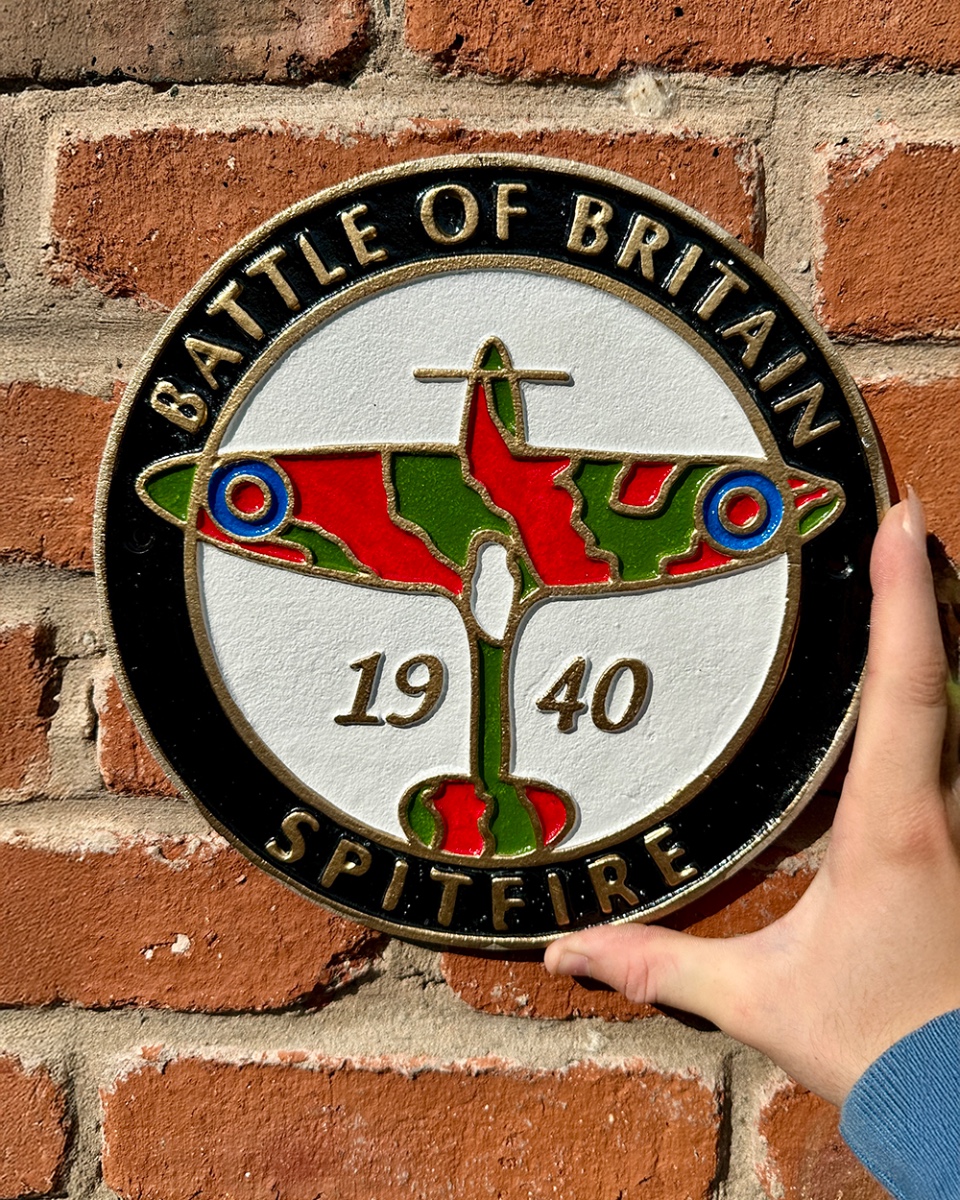 'The Spitfire' Cast Iron Automobilia Sign