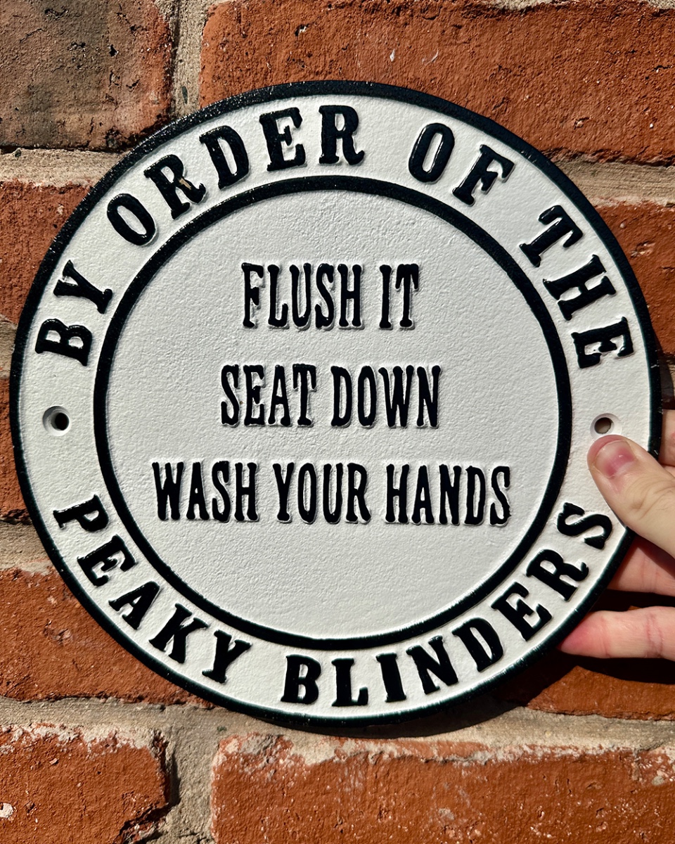 'Toilet Rules' Cast Iron Humour Sign