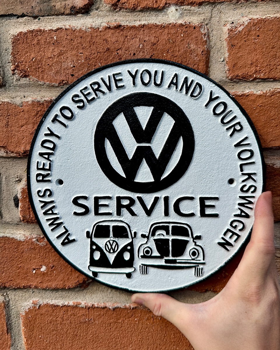 'VW Service' Cast Iron Automobilia Sign