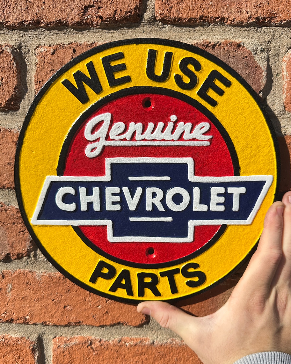 'Genuine Chevrolet Parts' Cast Iron Automobilia Sign
